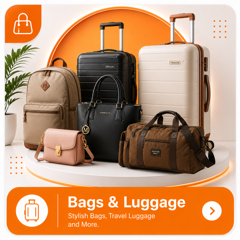 Premium Bags & Luggage Collection | Backpacks, Travel Bags & Suitcases | CartBazar Pakistan