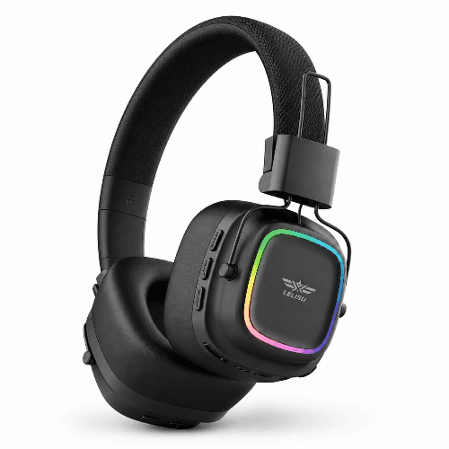 Lelisu LS-258 Wireless Stereo Headphones Bluetooth 5.4 Over-Ear Headset with LED Lights in Pakistan