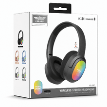 Lelisu LS-257 Wireless Stereo Headphones Bluetooth 5.4 Over-Ear Headset with Type-C Charging and LED Lights in Pakistan