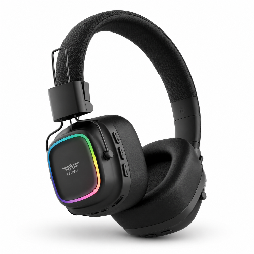 Lelisu LS-258 Wireless Stereo Headphones Bluetooth 5.4 Over-Ear Headset with LED Lights in Pakistan