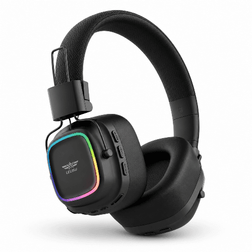 Lelisu LS-258 Wireless Stereo Headphones Bluetooth 5.4 Over-Ear Headset with LED Lights in Pakistan