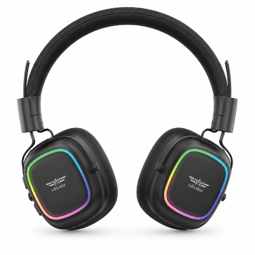 Lelisu LS-258 Wireless Stereo Headphones Bluetooth 5.4 Over-Ear Headset with LED Lights in Pakistan