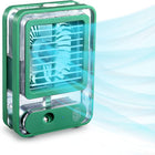Portable USB Air Cooler Fan – 3-Speed Mist Spray Rechargeable Desk Cooler